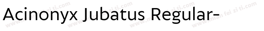 Acinonyx Jubatus Regular字体转换